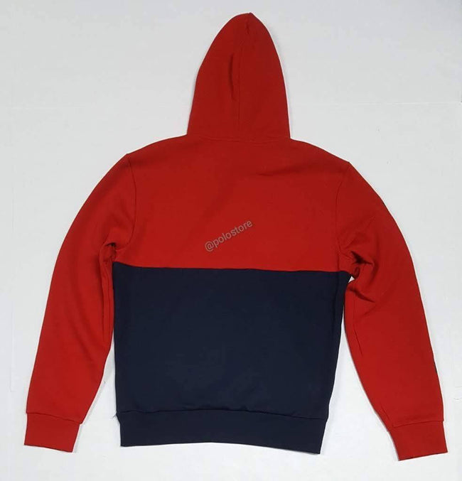 Nwt Polo Ralph Lauren Red/Navy Polo RL-67 Pullover Hoodie - Unique Style