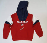 Nwt Polo Ralph Lauren Red Polo 1967 Magic Fleece with Nylon Hood - Unique Style