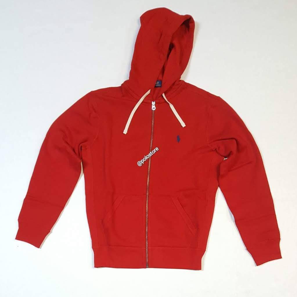 Lauren Fleece Hoodie Polo Red Zip Up Hoodie Polo By Ralph