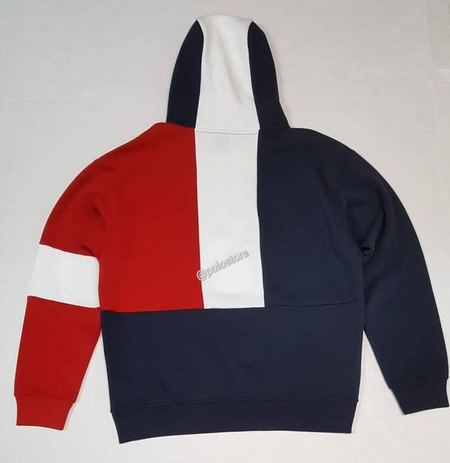 Nwt Polo Ralph Lauren White/Navy/Red Polo Spellout 2021 Hoodie - Unique Style