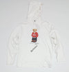 Nwt Polo Ralph Lauren White Teddy Bear Long Sleeve Hoodie Tee - Unique Style
