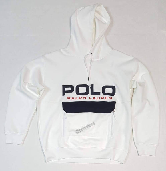 Nwt Polo Ralph White Polo Spellout Pocket Hoodie - Unique Style