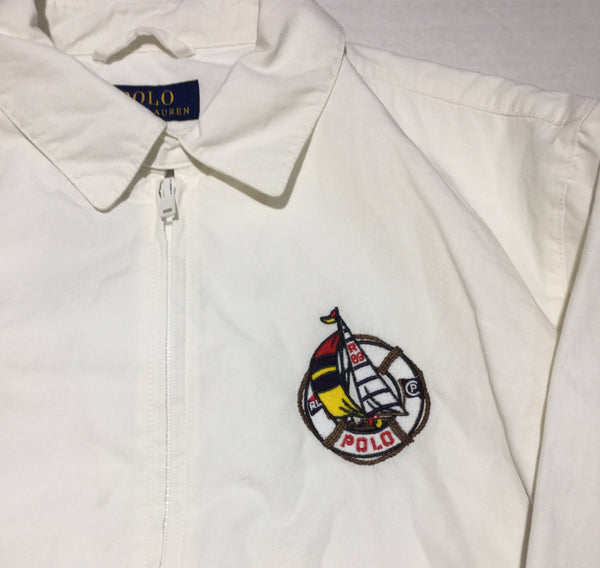 NWT POLO RALPH LAUREN CREAM LIFE PRESERVER SAILBOAT RL 89 WINDBREAKER JACKET - Unique Style