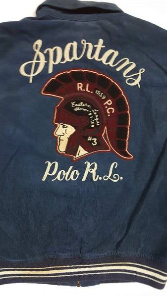 NWT POLO RALPH LAUREN EMBROIDERED CORDUROY SPARTANS JACKET - Unique Style