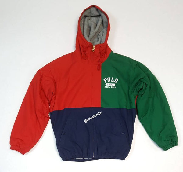 Nwt Polo Ralph Lauren Green/Red 1993 Athl Dept Windbreaker Jacket - Unique Style