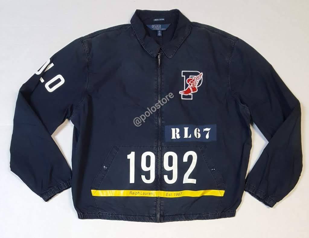 Nwt Polo Ralph Lauren Indigo Stadium 1992 P-Wing RL67 Denim Jacket