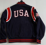 Nwt Polo Ralph Lauren Navy/Red P67 USA Patch Fleece Jacket - Unique Style