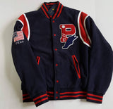 Nwt Polo Ralph Lauren Navy/Red P67 USA Patch Fleece Jacket - Unique Style