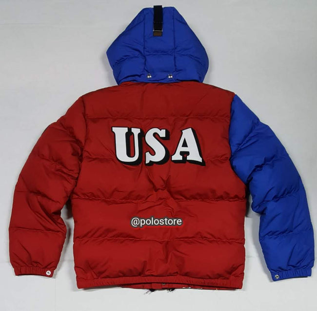 Nwt Polo Ralph Lauren Red Ski 92 USA Down Jacket - Unique Style