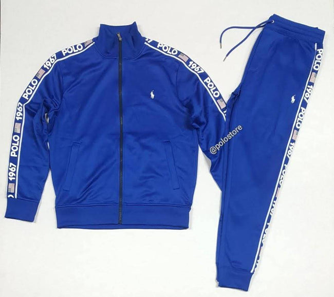 Nwt Polo Ralph Lauren Royal Blue 1967 American Flag Track Jacket - Unique Style