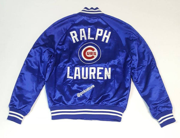 Nwt Polo Ralph Lauren Royal Blue Cubs Satin Jacket - Unique Style