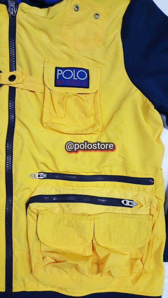 NWT POLO RALPH LAUREN YELLOW HI TECH HOODIE JACKET - Unique Style