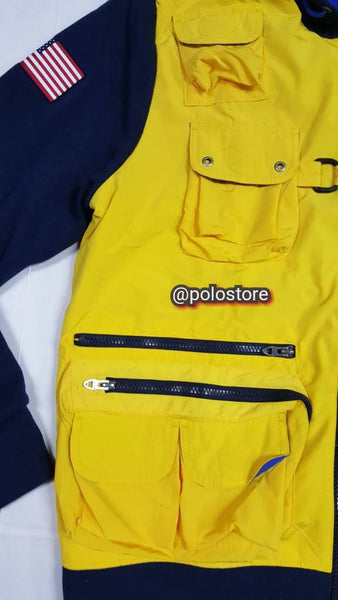 NWT POLO RALPH LAUREN YELLOW HI TECH HOODIE JACKET - Unique Style