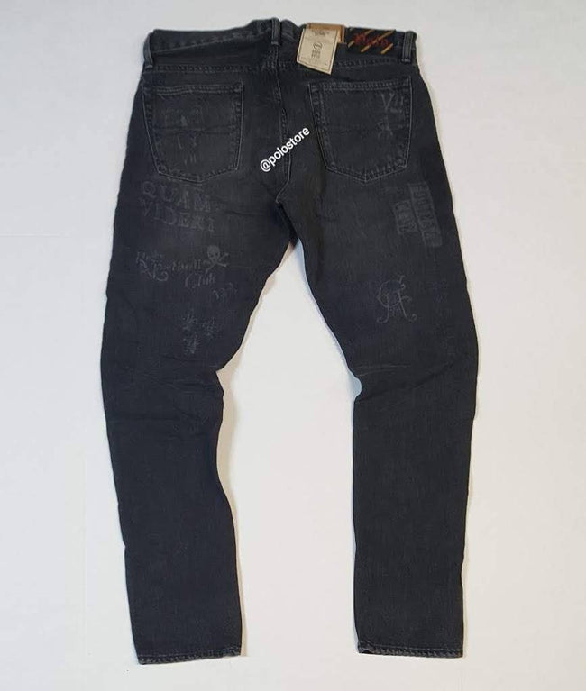 Nwt Polo Ralph Lauren Black Sullivan Slim-Fit Graphic Jeans - Unique Style