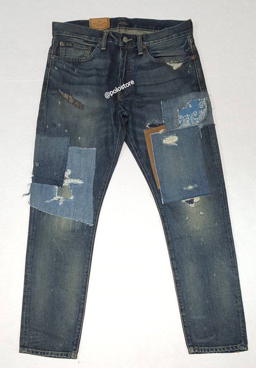 Nwt Polo Ralph Lauren Blue Bandana Sullivan Slim Fit Jeans - Unique Style