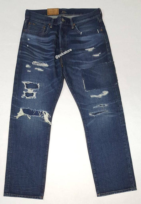 Nwt Polo Ralph Lauren Blue Rips Classic Fit Jeans
