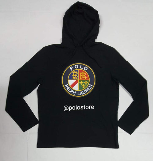 Nwt Polo Ralph Lauren Black Cookie Classic fit Long Sleeve Tee Hoodie - Unique Style