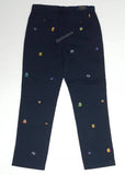 Nwt Polo Ralph Lauren Navy Classic Fit Embroidered  Chino Pants - Unique Style