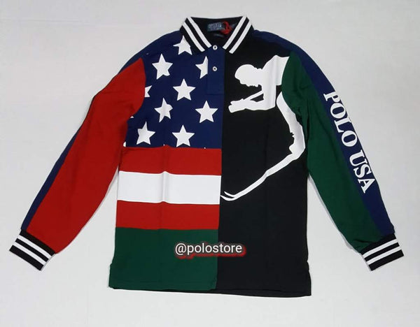 Polo Ralph Lauren Downhill Sui Skier classic fit rugby shirt in limited edition with Polo Ralph Lauren branding and design details