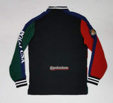 Polo Ralph Lauren Downhill Sui Skier classic fit rugby shirt in navy, featuring embroidered logo and sporty design details.