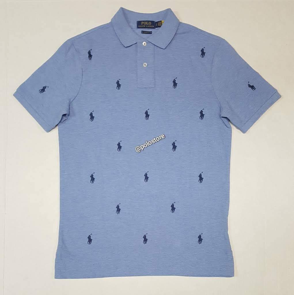 Polo Ralph Lauren Logo Embroidered Classic Shirt in Blue for Men