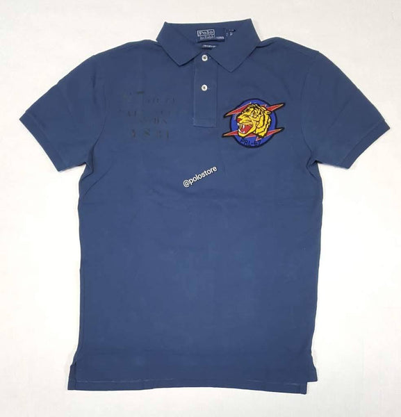 Nwt Polo Ralph Lauren Blue Tiger RL-67 Custom Fit Polo - Unique Style