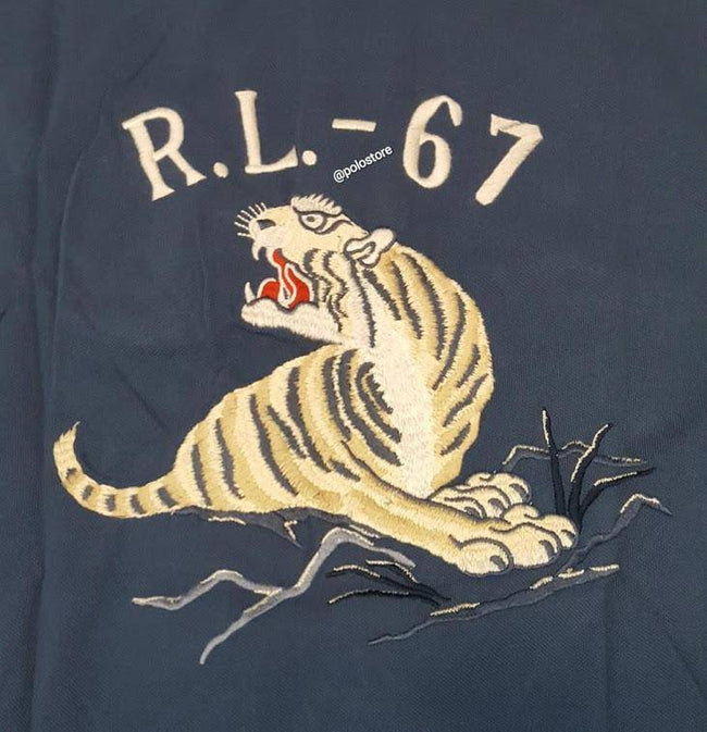 Nwt Polo Ralph Lauren Blue Tiger RL-67 Custom Fit Polo - Unique Style