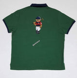 Nwt Polo Ralph Lauren Green Polo Stick Embroidered Teddy Bear Custom Slim Fit Polo - Unique Style
