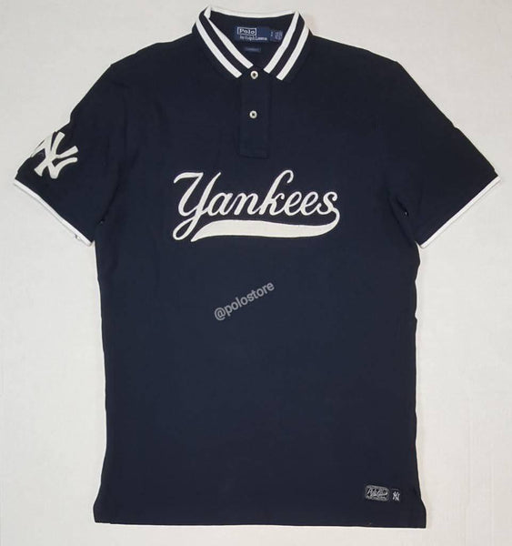 Nwt Polo Ralph Lauren Navy Blue Yankees Classic Fit Polo - Unique Style