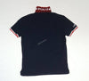 Nwt Polo Ralph Lauren Navy Spell Out On Sleeve & Collar Custom Slim Fit Polo - Unique Style
