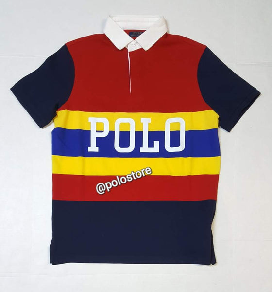 Nwt Polo Ralph Lauren Polo Red/Navy Spellout Classic Fit Polo - Unique Style