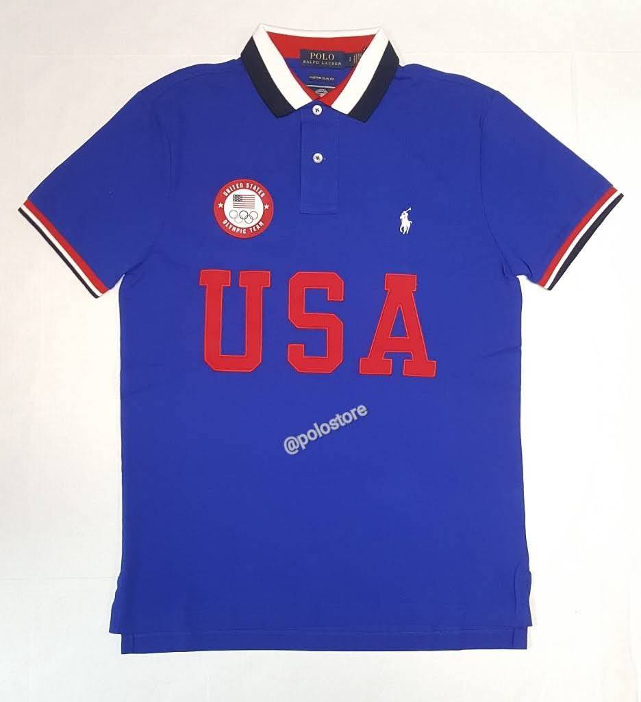 Nwt Polo Ralph Lauren Royal Blue USA Patch Olympics 2021