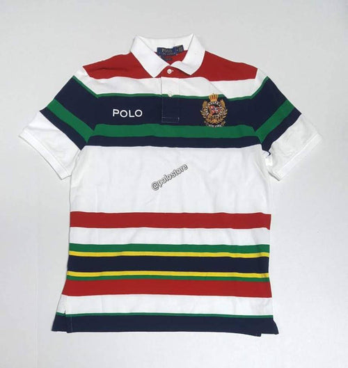 Nwt Polo Ralph Lauren Stripe Crest Classic Fit Polo - Unique Style