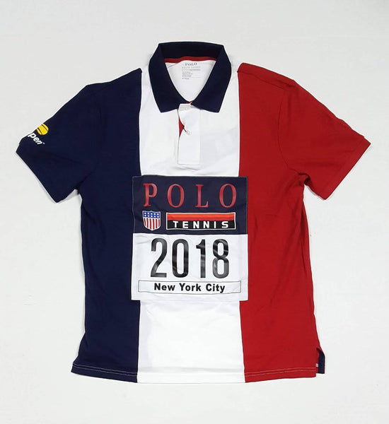 Nwt Polo Ralph Lauren White/Red/Navy Polo Tennis 2018 New York Classic Fit Polo - Unique Style