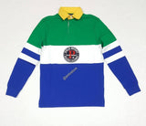 Nwt Polo Ralph Lauren Yellow/Green/Royal Blue 12M Yacht Patch L/S Polo - Unique Style