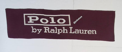 Nwt Polo Ralph Lauren Burgundy Spellout Scarf - Unique Style