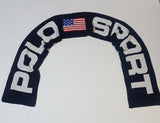 Polo Ralph Lauren Polo Sport Navy Blue Reversible Spellout Scarf - Unique Style