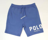 Nwt Polo Ralph Lauren Blue Spellout Logo Big Pony Fleece Shorts - Unique Style