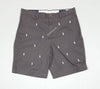 Nwt Polo Ralph Lauren Grey Allover Print Small Pony Stretch Classic Fit Shorts - Unique Style