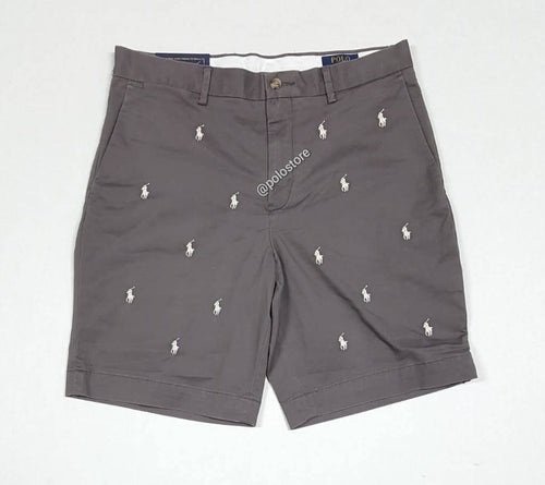 Nwt Polo Ralph Lauren Grey Allover Print Small Pony Stretch Classic Fit Shorts - Unique Style