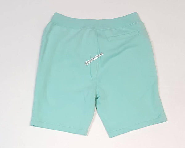 Nwt Polo Ralph Lauren Teal Spellout Logo Big Pony Fleece Shorts - Unique Style