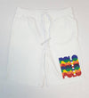 Nwt Polo Ralph Lauren White Polo Color Logo 2021 Fleece Shorts - Unique Style