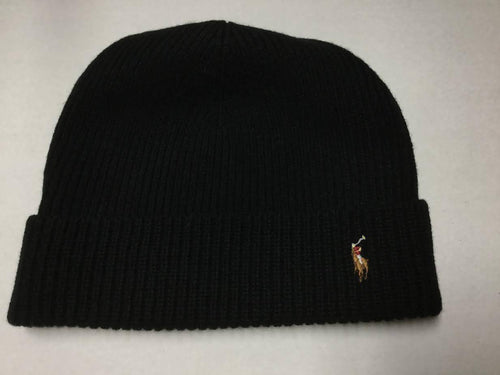 NWT POLO RALPH LAUREN BLACK WOOL SMALL PONY SKULLY - Unique Style