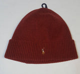 NWT POLO RALPH LAUREN BURGUNDY WOOL SMALL PONY SKULLY - Unique Style