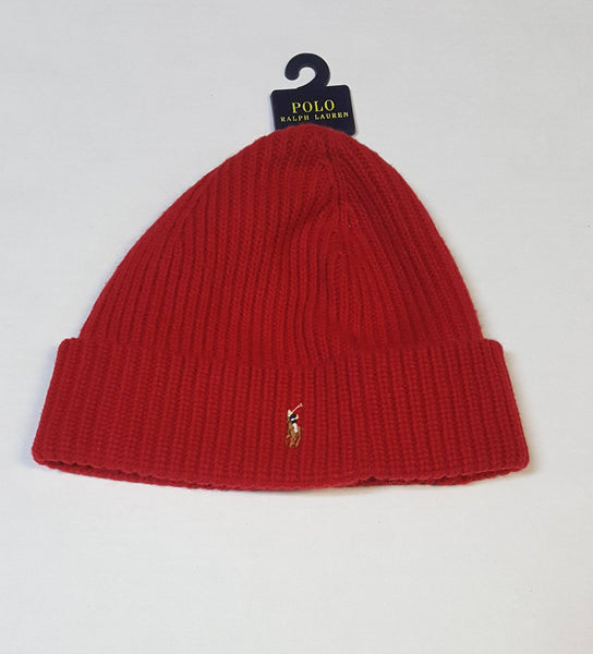 NWT POLO RALPH LAUREN RED WOOL SMALL PONY SKULLY - Unique Style