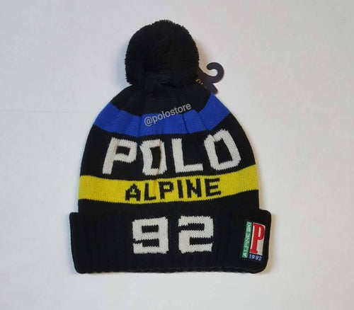 Nwt Polo Ralph Lauren Royal Blue/Yellow/Black Alpine P Racing Patch Skully - Unique Style