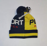 Nwt Polo Ralph Lauren Yellow/Navy Polo Sport Skully - Unique Style