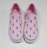 Nwt Polo Ralph Lauren Pink Allover Pony Slip On Sneakers - Unique Style