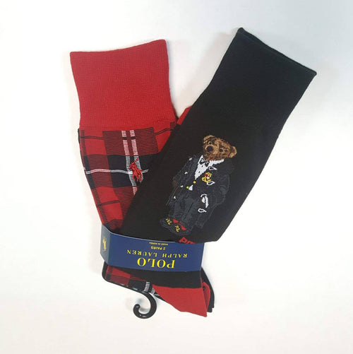 Nwt Polo Ralph Lauren Black Bear Socks with Small Pony Socks - Unique Style