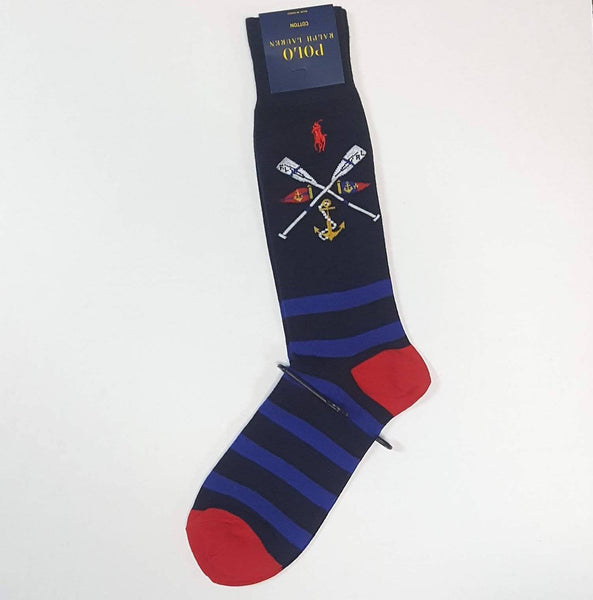 Nwt Polo Ralph Lauren Navy Paddle & Anchor Socks - Unique Style